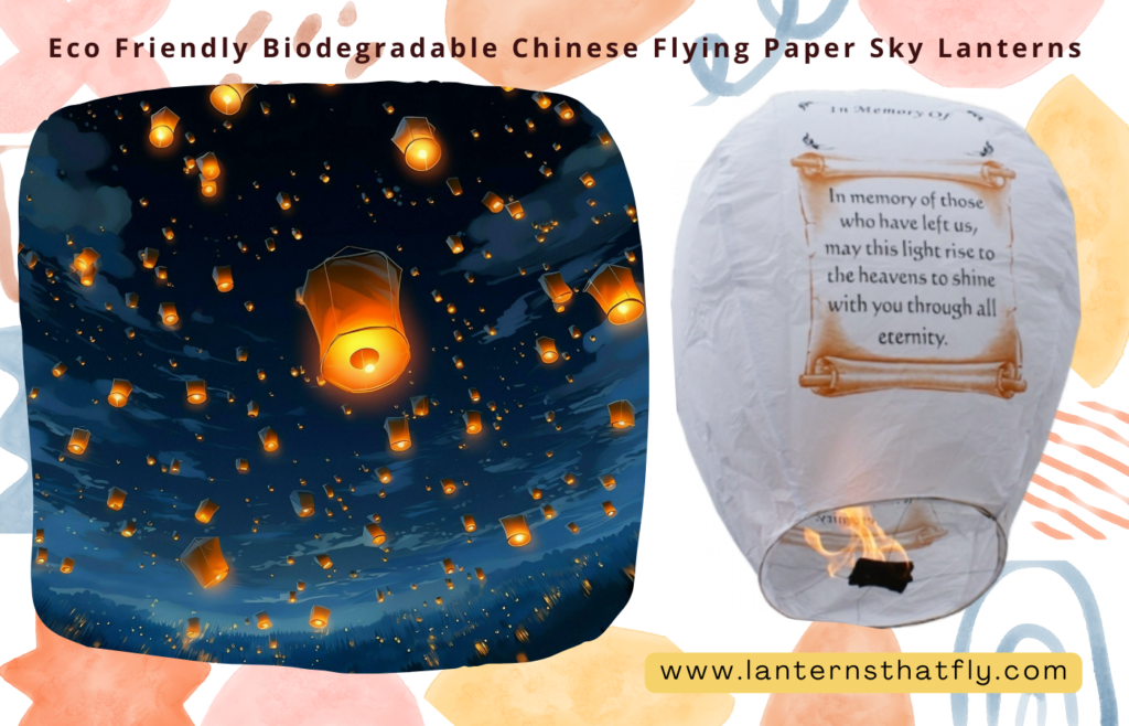 Eco Friendly Biodegradable Chinese Flying Paper Lanterns