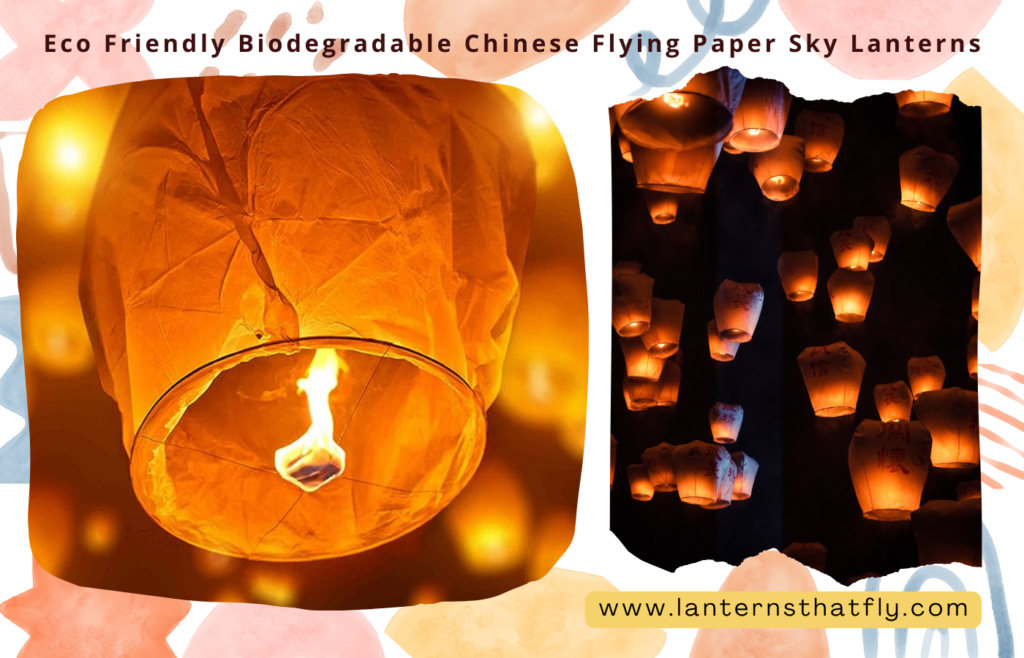 Eco Friendly Biodegradable Chinese Flying Paper Lanterns