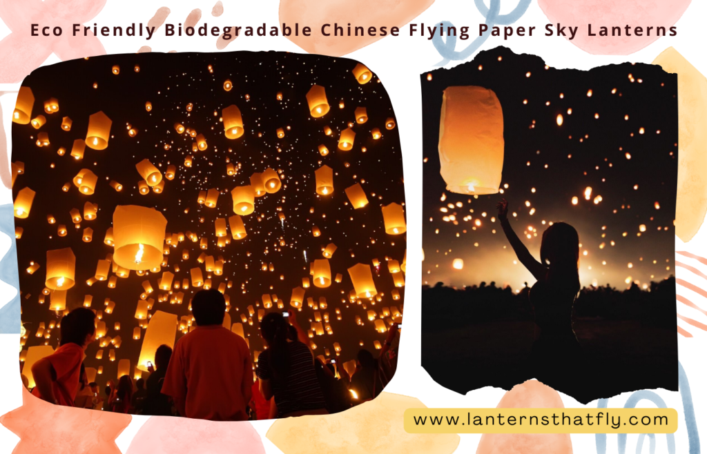 Eco Friendly Biodegradable Chinese Flying Paper Lanterns