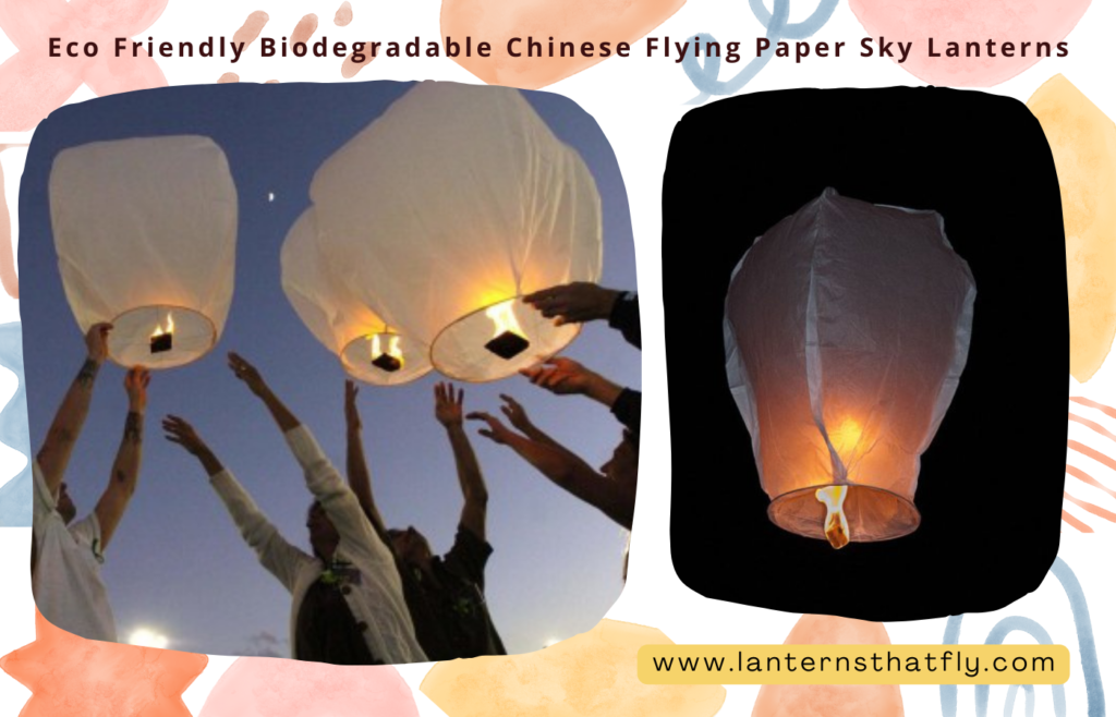 Eco Friendly Biodegradable Chinese Flying Paper Lanterns