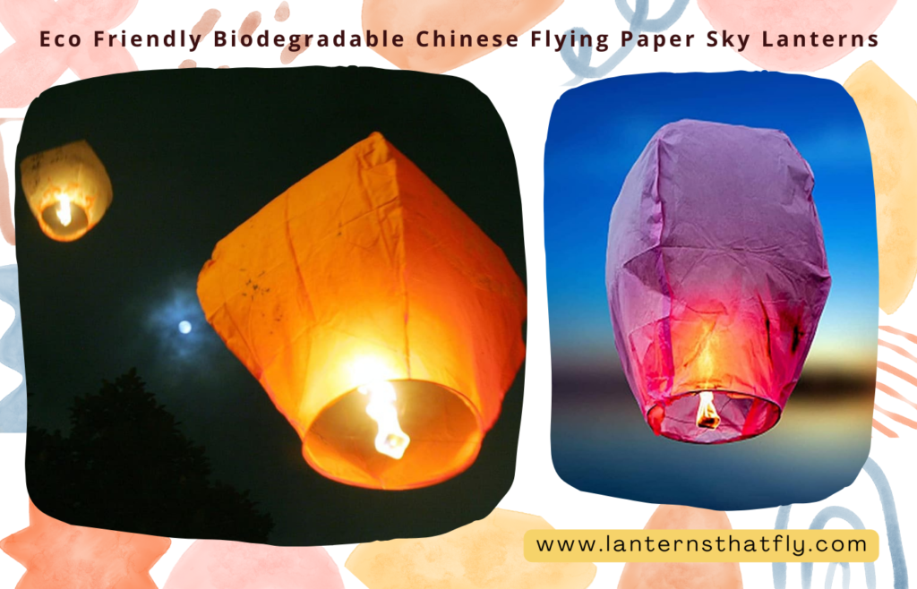 Eco Friendly Biodegradable Chinese Flying Paper Lanterns