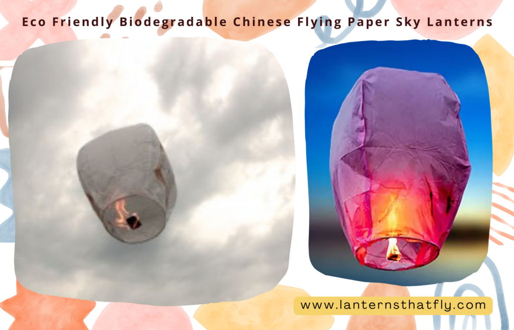 Eco Friendly Biodegradable Chinese Flying Paper Lanterns