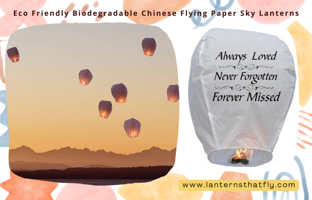 Eco Friendly Biodegradable Chinese Flying Paper Lanterns