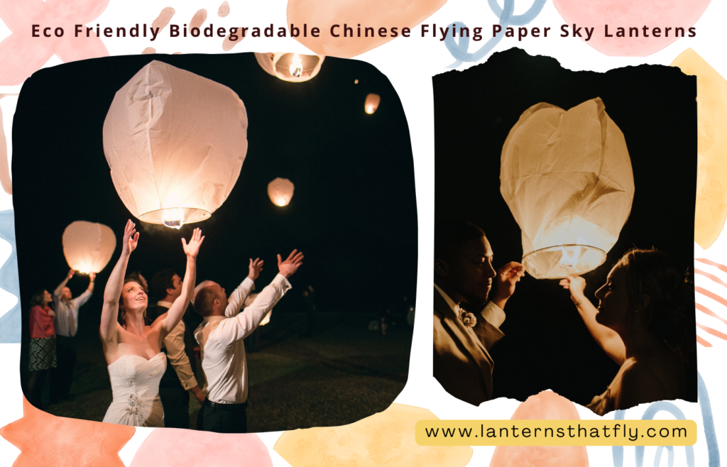 Eco Friendly Biodegradable Chinese Flying Paper Lanterns