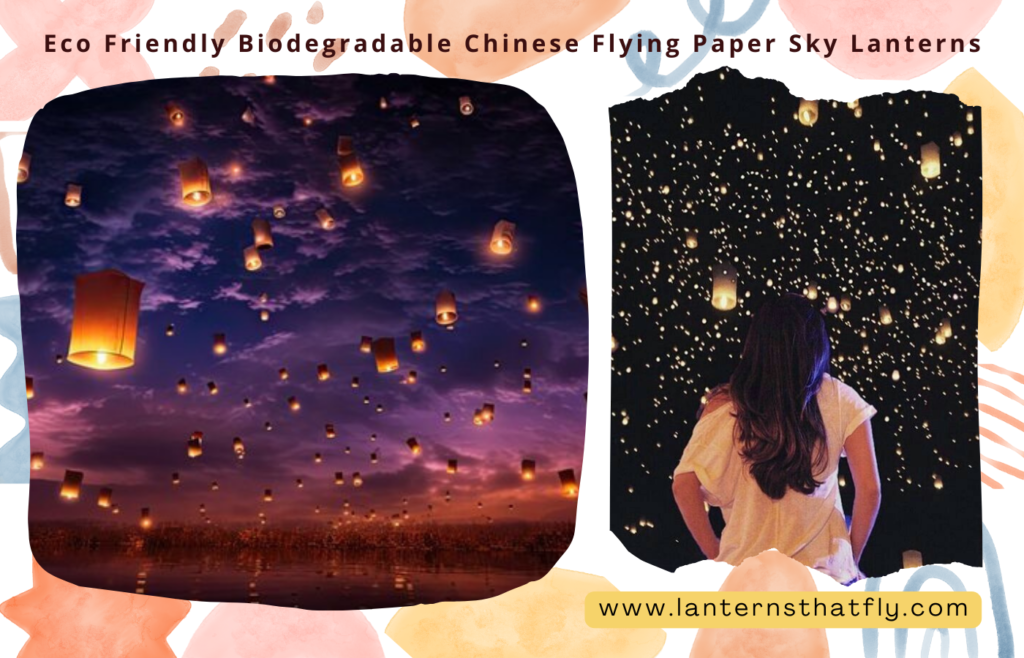 Eco Friendly Biodegradable Chinese Flying Paper Lanterns