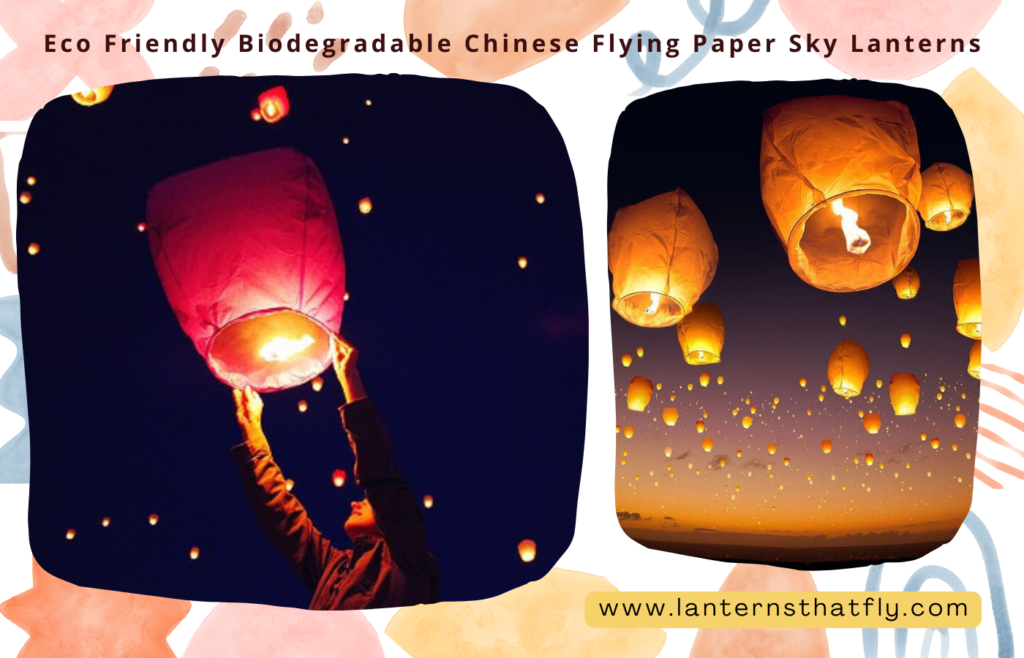 Eco Friendly Biodegradable Chinese Flying Paper Lanterns