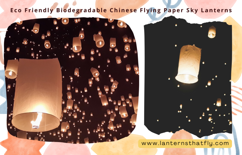 Eco Friendly Biodegradable Chinese Flying Paper Lanterns