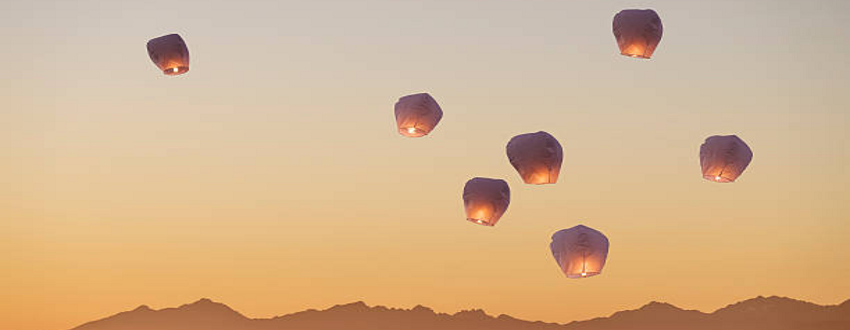 Hot Air Balloons Flying Paper Sky Lanterns