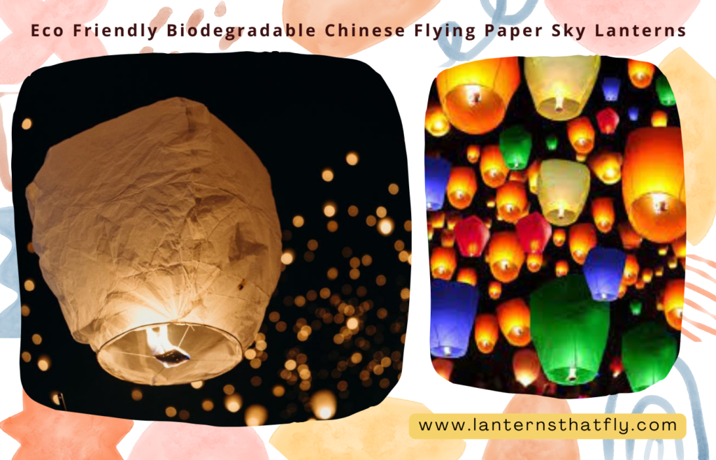 Eco Friendly Biodegradable Chinese Flying Paper Lanterns