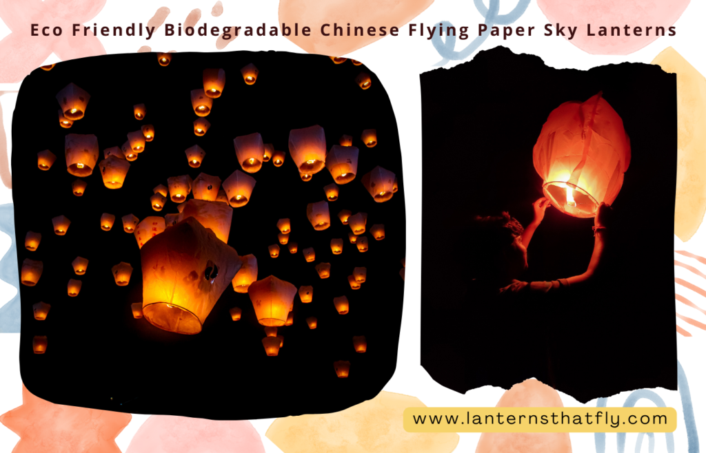 Eco Friendly Biodegradable Chinese Flying Paper Lanterns