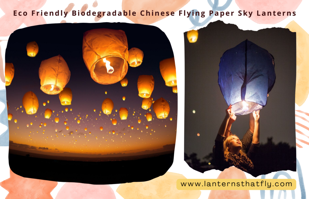 Eco Friendly Biodegradable Chinese Flying Paper Lanterns