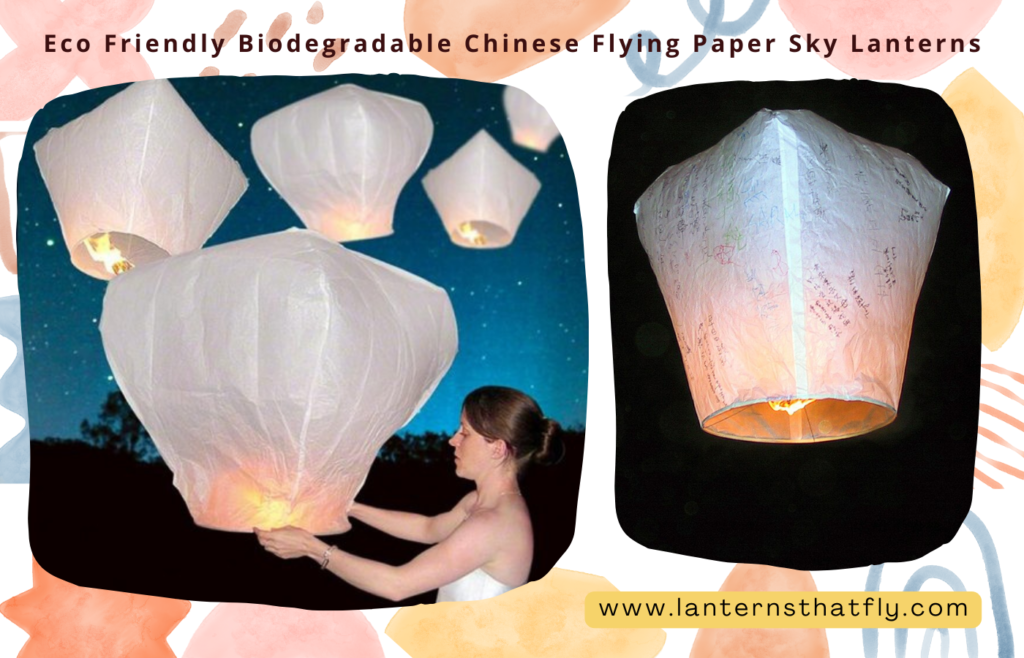 Eco Friendly Biodegradable Chinese Flying Paper Lanterns