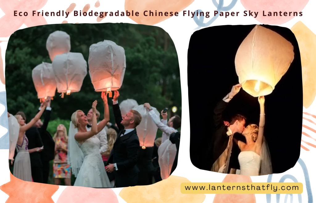 Eco Friendly Biodegradable Chinese Flying Paper Lanterns