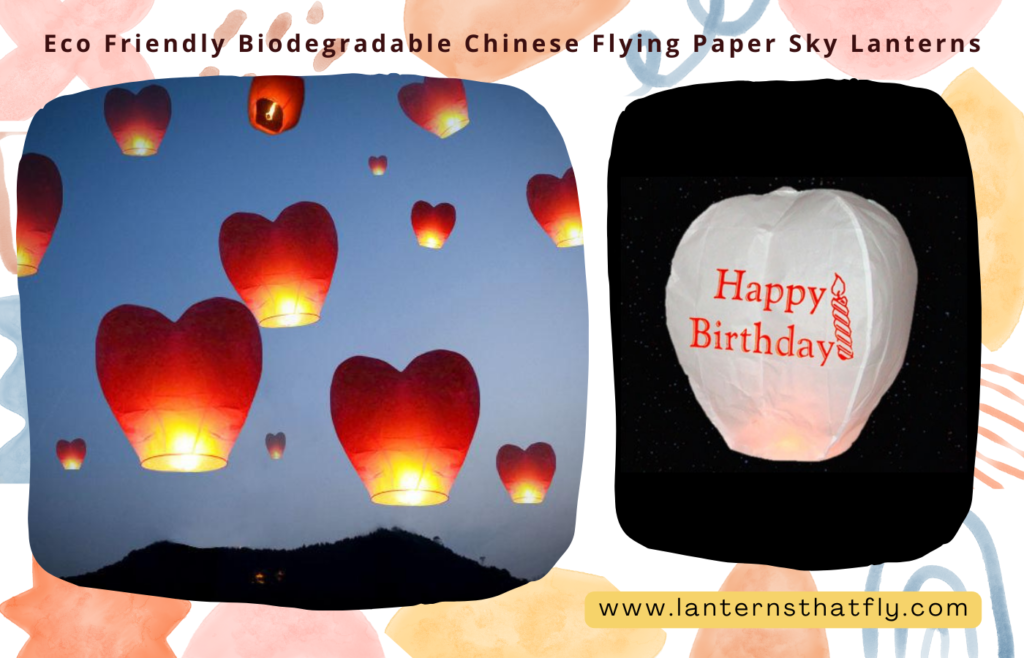 Eco Friendly Biodegradable Chinese Flying Paper Lanterns