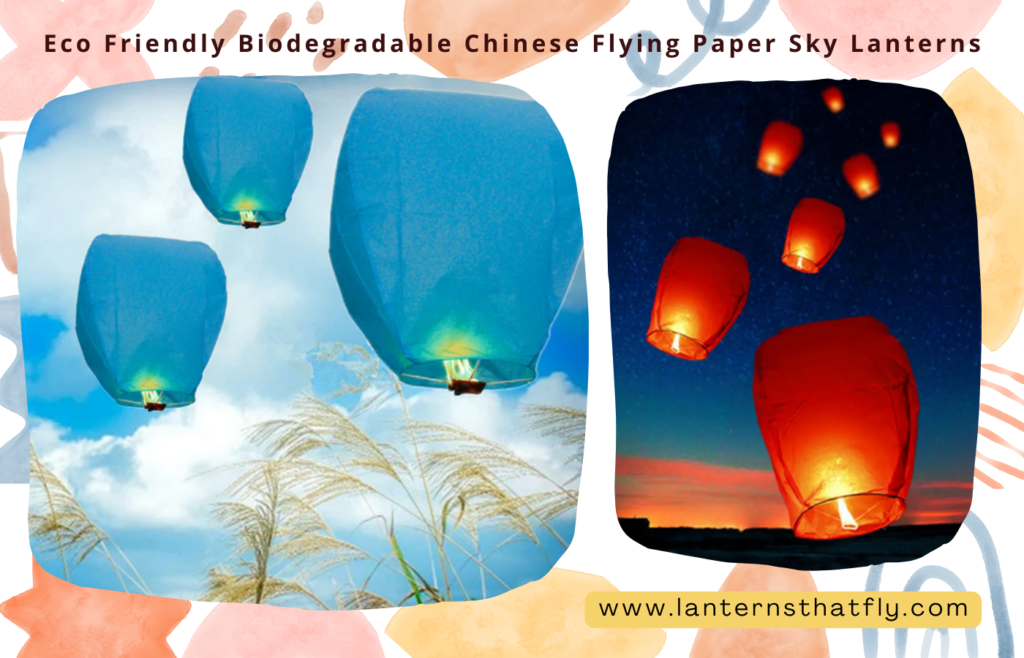 Eco Friendly Biodegradable Chinese Flying Paper Lanterns