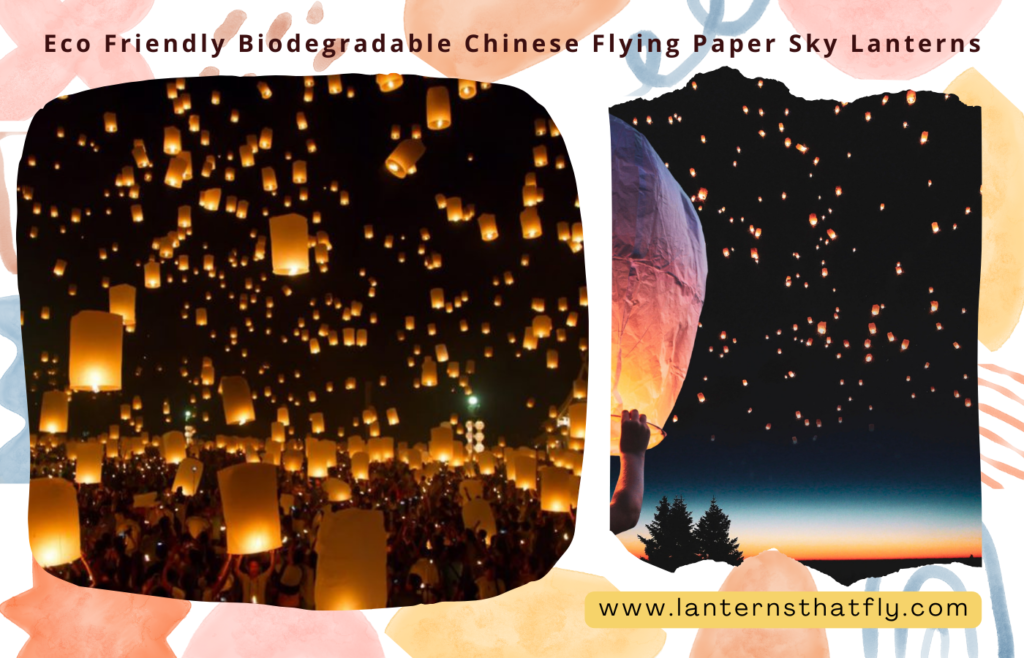 Eco Friendly Biodegradable Chinese Flying Paper Lanterns