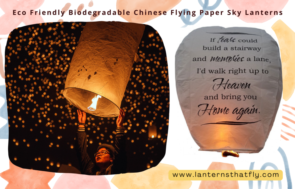 Eco Friendly Biodegradable Chinese Flying Paper Lanterns