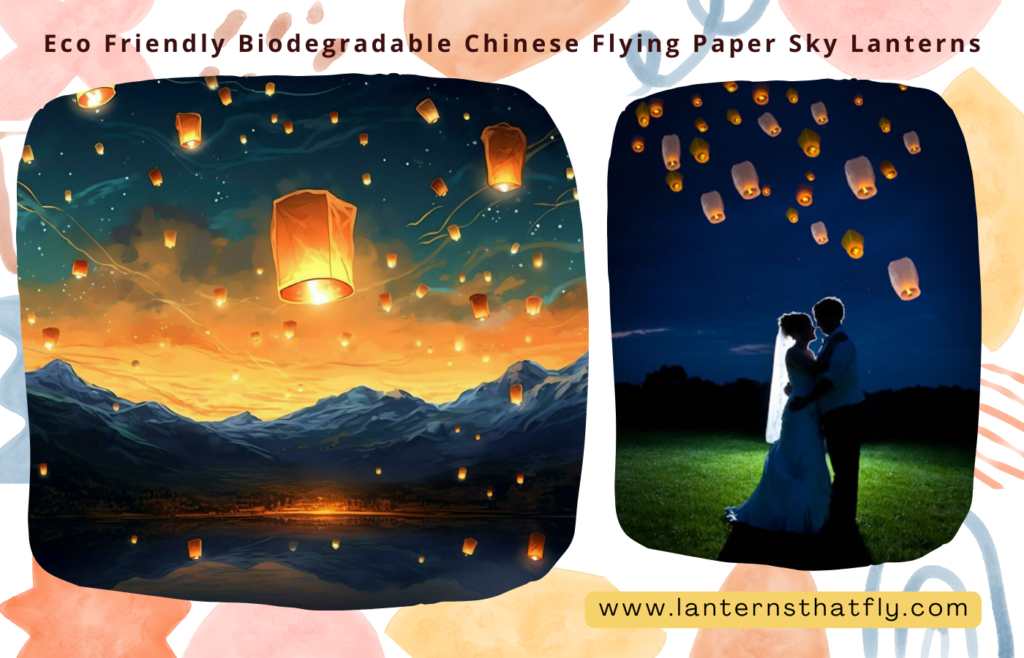 Eco Friendly Biodegradable Chinese Flying Paper Lanterns