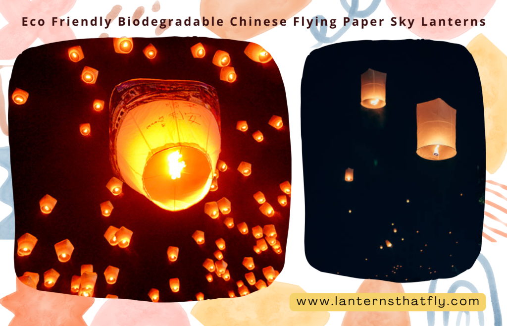 Eco Friendly Biodegradable Chinese Flying Paper Lanterns