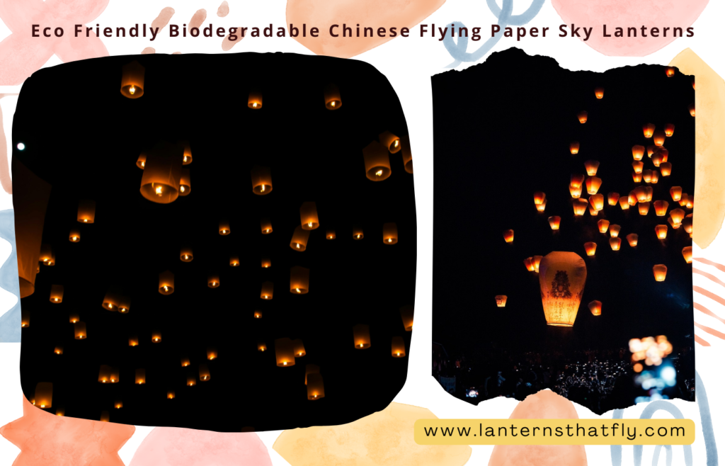 Eco Friendly Biodegradable Chinese Flying Paper Lanterns