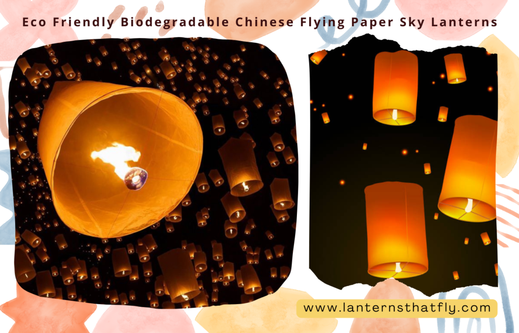 Eco Friendly Biodegradable Chinese Flying Paper Lanterns