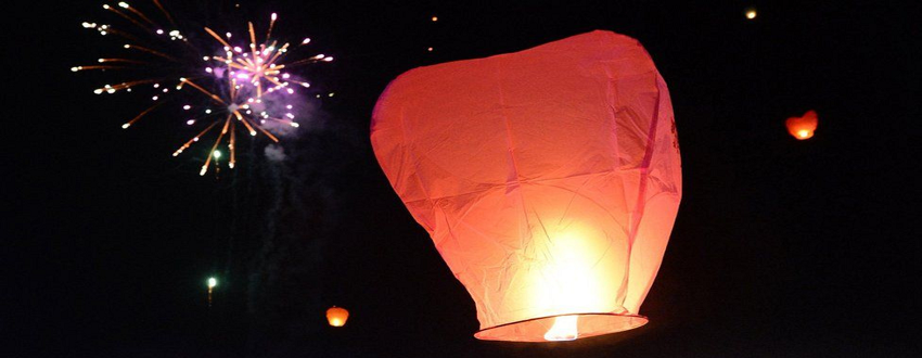 Flying Paper Sky Lanterns For Diwali